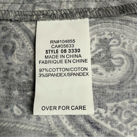 600 WEST Paisley Cotton Button Up M - Picture 6 of 9